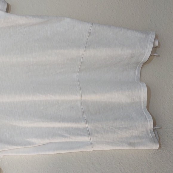 SLIGHTLY USED J. JILL PIMA DIPPED HEM TUNIC SIZE L COLOR WHITE 100% PIMA COTTON - Picture 7 of 7